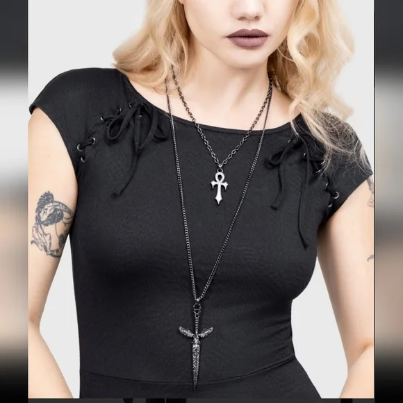 Killstar Black Asymmetrical Dress - Picture 3 of 7